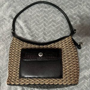 Brighton tan and wicker handbag